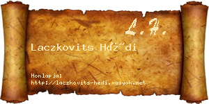 Laczkovits Hédi névjegykártya